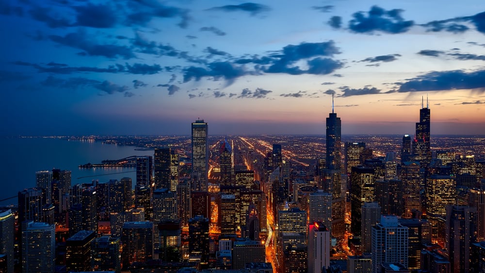Chicago Evening Skyline