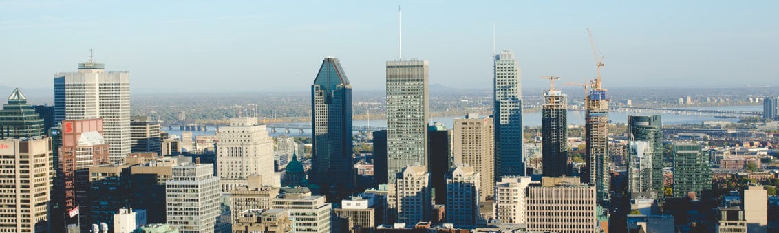 view of the city of Montreal
