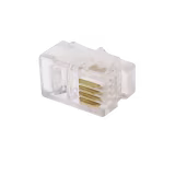 CONECTOR MODULAR MACHO (PLUG) TIPO RJ11 DE 4 PINES