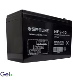 BATERIA DE GEL SPTLINE DE 12 VOLTIOS Y 9 AMPERIOS SIN DERRAMES