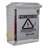 CAJA ELECTRICA METALICA DE ACERO INOXIDABLE SPTLINE PARA REDES, CAMARAS, NVR, DVR, ETC
