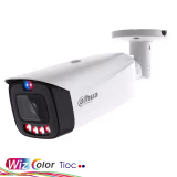 CÁMARA DE VIGILANCIA DAHUA CON RESOLUCIÓN 4K ULTRA HD, VISIÓN A TODO COLOR LAS 24 HORAS, LENTE DE 2.8MM, TECNOLOGÍA DE INTELIGENCIA ARTIFICIAL CON DETECCIÓN DE PERSONAS Y VEHÍCULOS, ILUMINACIÓN INTELIGENTE, AUDIO BIDIRECCIONAL, MICRÓFONO INTEGRADO, SIRENA Y LUZ ESTROBOSCÓPICA, PROTECCIÓN IP67 Y PoE