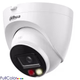 CAMARA DAHUA IP DE 4MPX DOMO A TODO COLOR / LENTE FIJO DE 2.8MM / LUZ DUAL INTELIGENTE / POE / CODEC H.265+ / SOPORTA TARJETA DE 256GB Y PROTECCION IP67