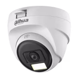 CÁMARA DOMO HDCVI DAHUA DE 2MP, LENTE FIJO DE 2.8 MM, TECNOLOGÍA SMART DUAL LIGHT CON LUZ BLANCA E INFRARROJA, ALCANCE DE ILUMINACIÓN HASTA 25 METROS, COMPATIBLE CON CVI/TVI/AHD/CVBS, CARCASA PLÁSTICA PARA INSTALACIÓN INTERIOR.