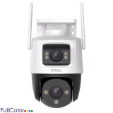 CAMARA IMOU CRUCERO DOBLE CON VISION NOCTURNA EN COLOR / LENTE DUAL GRAN ANGULAR / TECNOLOGIA SENSE DETECCION DE PERSONAS Y VEHICULOS / IP66/ CHARLA BIDIRECCIONAL Y DISUASION ACTIVA