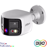CAMARA DE RED DAHUA WIZSENSE BULLET CON LENTE FIJO Y EMPALME TIOC DUO DE 2X4MPX / EPTZ / SMD 4.0. / SIRENA Y LUZ DE DISUASION ACTIVA / SEGURIDAD CIBERNETICA / DOBLE LUZ INTELIGENTE