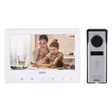 KIT DE VIDEO PORTERO DAHUA ANALOGO CON ESTACION EXTERIOR (PLASTICO)  Y MONITOR INTERIOR / DESBLOQUEO / LLAMADA DE VOZ / VIDEO LLAMADA / CONTROL DE ENTRADA / PANTALLA TFT DE 7'' / MULTIPLES SONIDOS DE CAMPANA E IP66