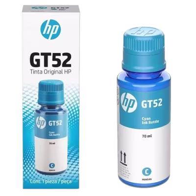 BOTELLA DE TINTA HP GT52 CIAN ORIGINAL