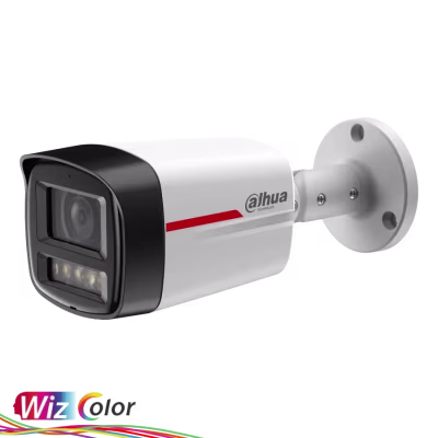 CÁMARA BULLET DAHUA IP DE 6 MEGAPÍXELES WIZCOLOR CON LENTE FIJO, ILUMINACIÓN LED BLANCA ACTIVA, VISIÓN NOCTURNA EN COLOR , TECNOLOGÍA SMART H.265+, PROTECCION PERIMETRAL, AI-ISP, SMD PLUS Y PROTECCION IP67