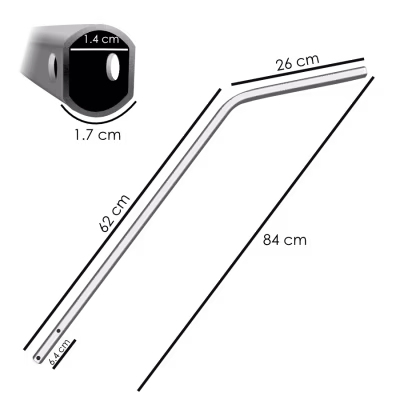 TUBO DE PASO PARA CERCO ELECTRICO SPTLINE CON GRAN RESISTENCIA CON MATERIAL DE ALUMINIO