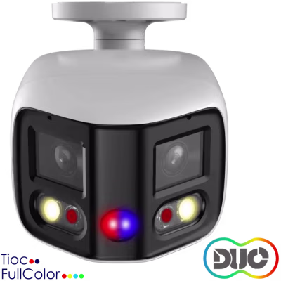 CAMARA DE RED DAHUA WIZSENSE BULLET CON LENTE FIJO Y EMPALME TIOC DUO DE 2X4MPX / EPTZ / SMD 4.0. / SIRENA Y LUZ DE DISUASION ACTIVA / SEGURIDAD CIBERNETICA / DOBLE LUZ INTELIGENTE
