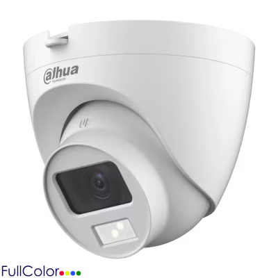 CÁMARA DOMO OCULAR HDCVI DE 2 MEGAPÍXELES FULL COLOR CON ILUMINACIÓN LED BLANCA, VISIÓN NOCTURNA A COLOR, LENTE FIJO DE ALTA DEFINICIÓN, COMPATIBLE CON MÚLTIPLES TECNOLOGÍAS ANALÓGICAS, CARCASA METÁLICA RESISTENTE PARA EXTERIOR CON PROTECCIÓN IP67 Y MONITOREO PROFESIONAL 24/7