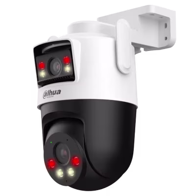 CAMARA EXTERIOR DE 3+3MPX CON DOBLE LENTE, WIFI, MOVIMIENTO HORIZONTAL Y VERTICAL / DETECCION INTELIGENTE DE DOBLE CANAL / BLUETOOTH / DETECCION HUMANA IA / SMART DUAL LIGHT / DETECCION DE VEHICULOS IA / MICRO SD Y ANGULOS DE LENTE DUAL AJUSTABLE