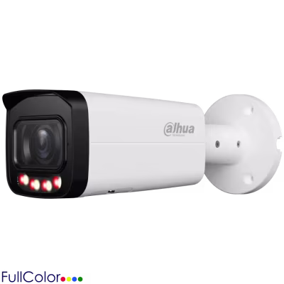 CÁMARA BULLET DAHUA 4K DE ALTO RENDIMIENTO CON LENTE MOTORIZADO DE 2.7 A 13.5 MM, TECNOLOGÍA FULL-COLOR ILUMINATOR, LUZ BLANCA Y ROJA INTELIGENTE, WDR REAL, COMPRESIÓN H.265+, MICRÓFONO INTEGRADO Y DISEÑO IP67 PARA VIGILANCIA EXTERIOR PROFESIONAL DE AMPLIO ALCANCE
