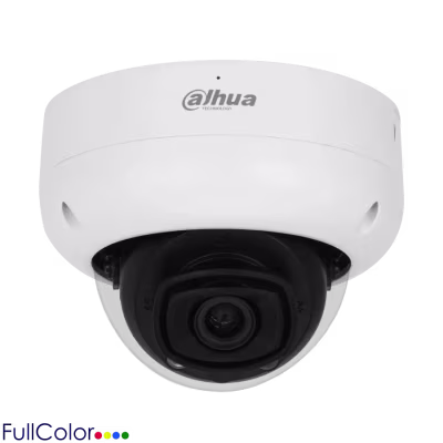 CAMARA DOMO CUPULA DAHUA IP WIZMIND CON LED CALIDO DE 4MPX CON LENTE FIJO DE 2.8MM A TODO COLOR / DETECCION FACIAL / PROTECCION PERIMETRAL / CONTEO DE PERSONAS / SEGURIDAD CIBERNETICA Y PROTECCION IP67 IK10