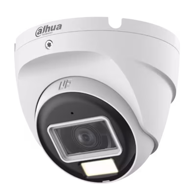 CAMARA DOMO DAHUA ANALOGA CON RESOLUCION DE 5MPX CON ILUMINACION INTELIGENTE Y MICROFONO INTEGRADO, LENTE FIJO DE 2.8MM CON LARGA DISTANCIA DE TRANSMISION Y PROTECCION CONTRA LA INTEMPERIE GRADO IP67