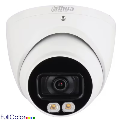 CAMARA DAHUA HDCVI DOMO ANALOGA DE 8MPX 4K CON AUDIO INTEGRADO / FULLCOLOR / WDR / AVANZADO 3DNR / ILUMINACION INTELIGENTE DE LUZ CALIDA Y PROTECCION IP67