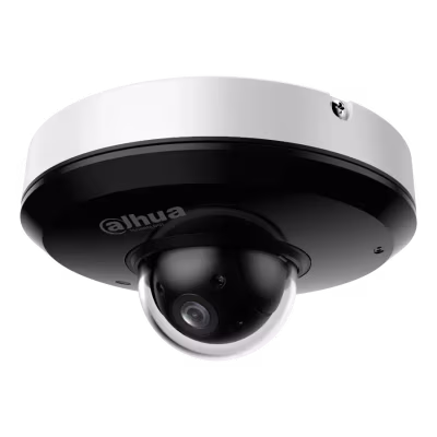 CÁMARA PTZ DAHUA CON RESOLUCIÓN DE 4 MEGAPÍXELES, ZOOM ÓPTICO 4X, VISIÓN NOCTURNA IR, RANGO PAN-TILT AMPLIO, SEGUIMIENTO INTELIGENTE, COMPATIBLE CON EXTERIORES, RESISTENTE AL CLIMA Y DISEÑADA PARA MONITOREO EN TIEMPO REAL 24/7