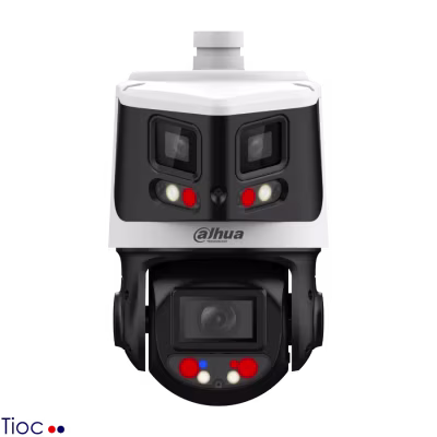 CÁMARA IP PTZ DE 8 MP CON GIRO HORIZONTAL DE 180°, LENTE MOTORIZADO, VISIÓN NOCTURNA IR Y LUZ BLANCA, AUDIO BIDIRECCIONAL, AUTO-TRACKING INTELIGENTE Y COMPATIBILIDAD POE+ PARA VIGILANCIA AVANZADA