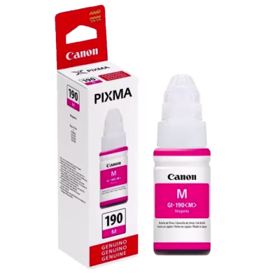 BOTELLA DE TINTA CANON GI-190 MAGENTA | PARA PIXMA G2110 / G3110 / G4100 / G4110