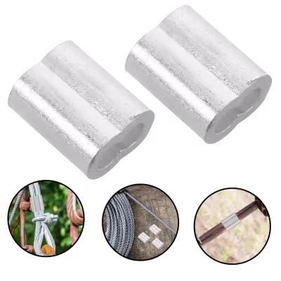 MANGA DE ALUMINIO SPTLINE DE 1.8MM PARA PRENSAR CABLES Y CONECTORES, ABRAZADERA RESISTENTE PARA CORDONES, ALAMBRES Y CUERDAS, IDEAL PARA USO INDUSTRIAL, TALLERES Y APLICACIONES DOMÉSTICAS