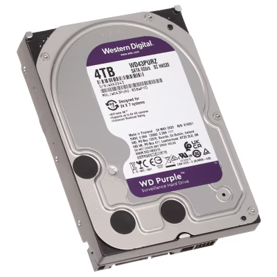 DISCO DURO CON CAPACIDAD DE 4TB ATA MARCA WESTERN DIGITAL MORADO MODELO WD43PURZ