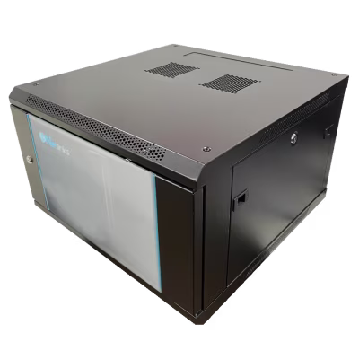 GABINETE DE PARED 6U NETLINKS DESARMADO DE 600MM DE ANCHO Y 600MM DE PROFUNIDAD CON APERTURA DE LOS DOS LADOS CON CAPACIDAD PARA 2 ABANICOS