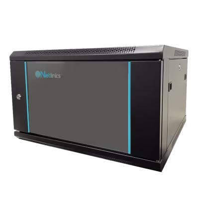 GABINETE DE PARED 6U NETLINKS DESARMADO DE 600MM DE ANCHO Y 600MM DE PROFUNIDAD CON APERTURA DE LOS DOS LADOS CON CAPACIDAD PARA 2 ABANICOS