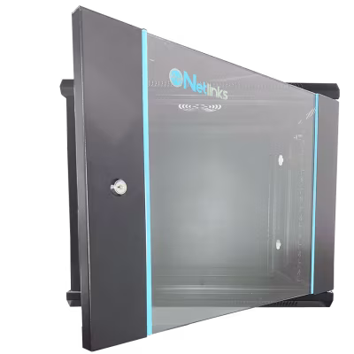 GABINETE RACK NETLINKS DESARMADO CON CAPACIDAD DE 9U PARA INSTALACIONES DE TELECOMUNICACIONES, REDES Y CCTV, DISEÑO MODULAR DE FÁCIL ENSAMBLAJE, ESTRUCTURA METÁLICA RESISTENTE, IDEAL PARA OPTIMIZAR ESPACIO Y ORGANIZAR EQUIPOS EN ENTORNOS TÉCNICOS Y PROFESIONALES