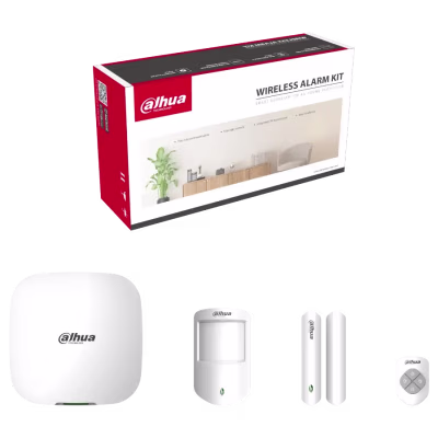 KIT DE ALARMA INALAMBRICA DAHUA MODELO DHI-ART-ARC3000H-03-FW2 CON CONEXION 4G, WIFI, ETHERNET/MONITOREO POR APP, WIFI, 3G, 4G DUAL SIM, INCLUYE PANEL ETHERNET, 1 SENSOR DE MOVIMIENTO, 1 CONTACTO MAGNETICO Y 1 CONTROL REMOTO