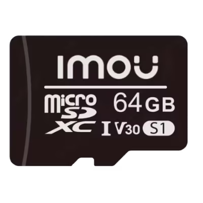 MEMORIA MICROSD IMOU CON CAPACIDAD DE 64GB CLASE 10 PARA CAMARAS DE SEGURIDAD / TELEFONOS / EQUIPOS MOVILES / CAMARAS Y EQUIPOS DE VIDEOJUEGOS