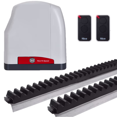 MOTOR PARA PORTONES CORREDIZOS ELÉCTRICOS NICE HI-SPEED SR600 i-HS DE ALTA VELOCIDAD Y VERSATILIDAD, PARA PORTONES DE HASTA 600KG, EL MÁS SEGURO DEL MERCADO CON APERTURA RÁPIDA EN SOLO 6 SEGUNDOS