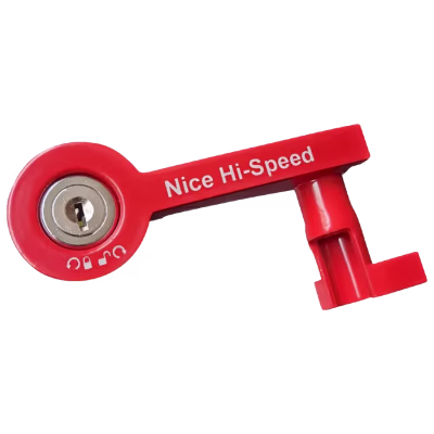 KIT DE PALANCA DE DESBLOQUEO MANUAL PARA MOTOR DE PORTÓN CORREDIZO PECCININ DZ LIGHT 600 Y 800, SISTEMA DESTRABE DE EMERGENCIA COLOR ROJO, ACCESORIO MECÁNICO DE SEGURIDAD PARA LIBERACIÓN MANUAL Y MANTENIMIENTO DE AUTOMATIZACIÓN