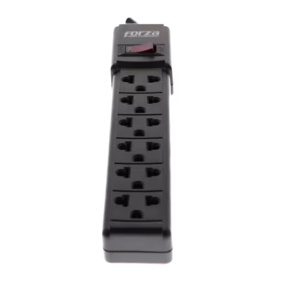 REGLETA FORZA 2200W, 6 NEMA UNIVERSALES, DISYUNTOR REPOSICION 120V / 240V