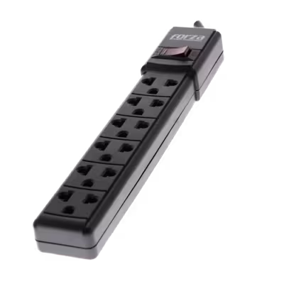 REGLETA FORZA 2200W, 6 NEMA UNIVERSALES, DISYUNTOR REPOSICION 120V / 240V