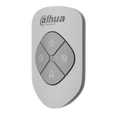 CONTROL REMOTO INALÁMBRICO DAHUA PARA SISTEMA DE ALARMA CON FUNCIONES DE ARMADO, DESARMADO, MODO EN CASA Y BOTÓN DE PÁNICO, DISEÑO COMPACTO Y FÁCIL DE USAR, COMPATIBLE CON CENTRALES DAHUA Y CONEXIÓN ESTABLE DE LARGO ALCANCE