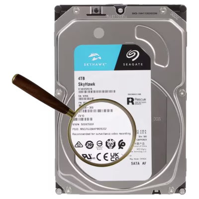 DISCO DURO INTERNO DE 4TB SATA PARA VIDEOVIGILANCIA SEAGATE SKYHAWK DE ALTA FIABILIDAD CON TECNOLOGÍA DE GRABACIÓN CMR, DISEÑADO PARA FUNCIONAMIENTO 24/7 Y COMPATIBLE CON DVR Y NVR MULTICANAL
