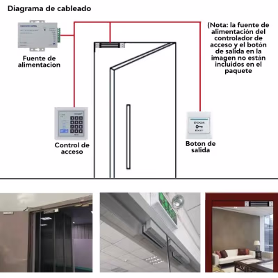 CERRADURA MAGNETICA SPTLINE DE 300LBS