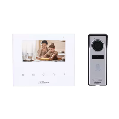 KIT DE VIDEOPORTERO DAHUA ANALÓGICO- PANTALLA DE 4.3 PULGADAS- MÚLTIPLES SONIDOS DE TIMBRE- BOTONES TOUCH- FRENTE DE CALLE DE 1.3 MEGAPÍXELES- APERTURA DE PUERTA- IP66- INDICADOR LED- BOTÓN DE SALIDA Y DETECCIÓN DE ESTATUS DE PUERTA