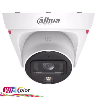 CÁMARA IP DOMO DAHUA 4MP WIZCOLOR LITE CON MICRÓFONO INTEGRADO, LENTE FIJO DE 2.8MM, VISIÓN A COLOR 24-7, SMART H.265+, DETECCIÓN DE PERSONAS E IP67 PARA VIDEOVIGILANCIA A LA INTEMPERIE CON PROTECCION IP67