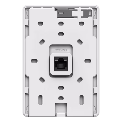 PUNTO DE ACCESO WIFI 6 AX3000 DE PARED DOBLE BANDA CON 4 PUERTOS GIGABIT ETHERNET, MU-MIMO, OFDMA, POE OUT, ADMINISTRACIÓN EN LA NUBE Y ALTO RENDIMIENTO PARA HOTELES, OFICINAS Y REDES EMPRESARIALES