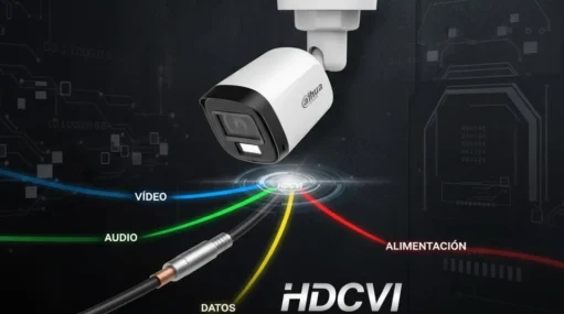 Camara dahua bullet con 4 señales a traves de un coaxial