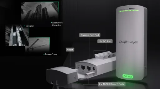 puente inalámbrico de 2,4 GHz y doble transmisión de 500 m