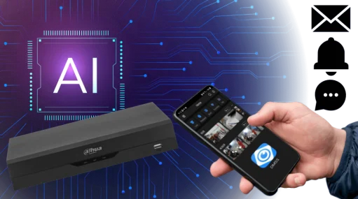 grabador de video dahua de 4ch con resolucion 4k y con IA