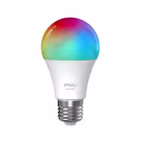 Bombillo Inteligente Led Marca IMOU. Cuenta con una potencia de entrada de 9W, Su brillo es de 9W,su brillo es de 806 lumens,es multicolor y regulable, tiene conexión WiFi.