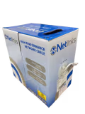 Rollo de Cable UTP Cat 5E Netlinks, 24 AWG, BC 100% cobre, 100mts, Blanco, Fluke Test