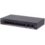Switch 10 Puertos administrado Dahua 8 Puertos PoE PoE Inteligente Hi-PoE 60w