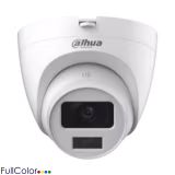 Cámara Domo 2MP Dahua Full Color Lente fijo 2.8mm IR 20m Plastica IP67