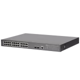 SWITCH GESTIONADO GIGABIT POE DE 24 PUERTOS CON CONFIGURACION WEB, TELNET, CLI COMMAND Y DISEÑO DE ALTA PROTECCION DE EMC