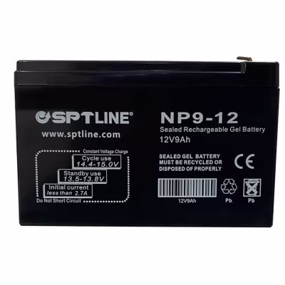 Batería de gel recargable, SPTLINE 12V / 9Ah